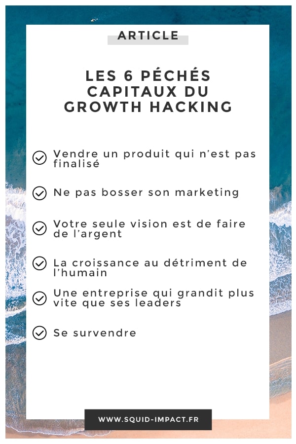 Au royaume des Start-up, la croissance est reine mais si vous recherchez la croissance à tout va, vous avez peut-être commis l’un des 6 péchés capitaux du Growth Hacking #Marketing #Startup #Growthhacking