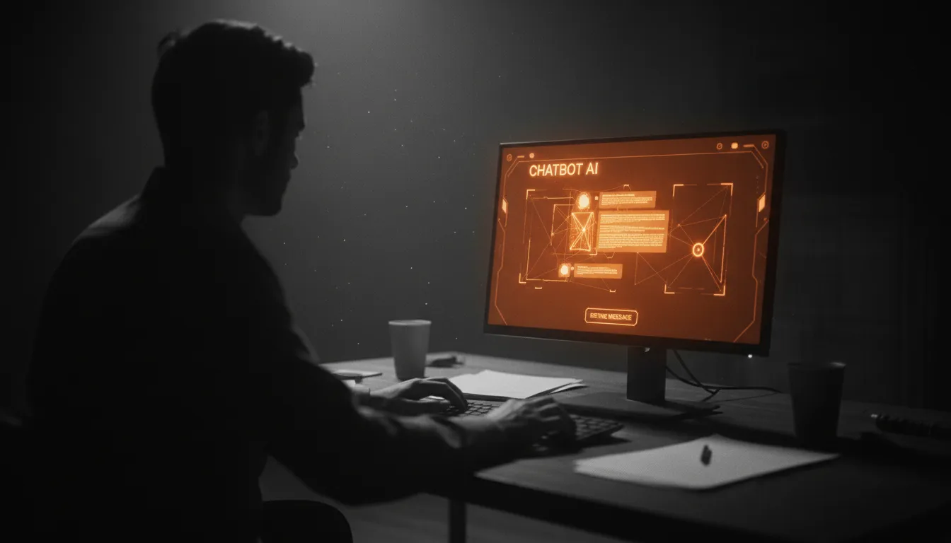 Contenus multimodaux IA texte audio vidéo, main guidant les formats, image noir et blanc touche orange, mots-clés multimodalité IA contenu