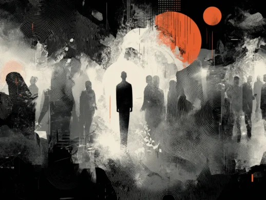 Illustration éditoriale sur la stratégie digitale et la différenciation pour sortir du bruit numérique