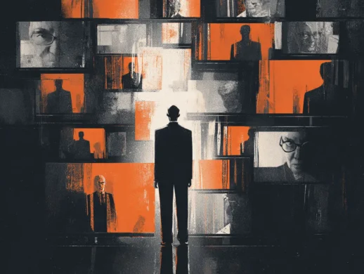 Illustration éditoriale sur la différenciation humaine face à l’IA en marketing et création de contenu