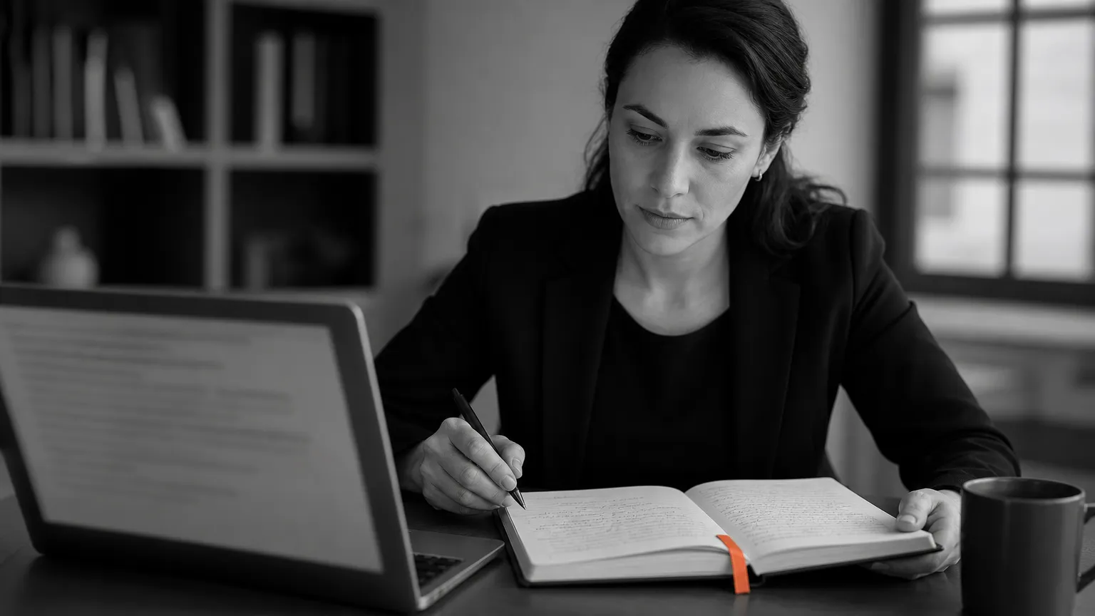 Professionnel vérifiant une réponse pour construire la confiance IA