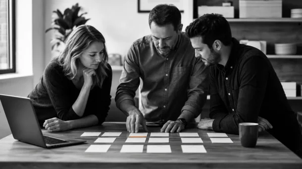 Une équipe de PME rend son travail visible avant d'utiliser l'IA