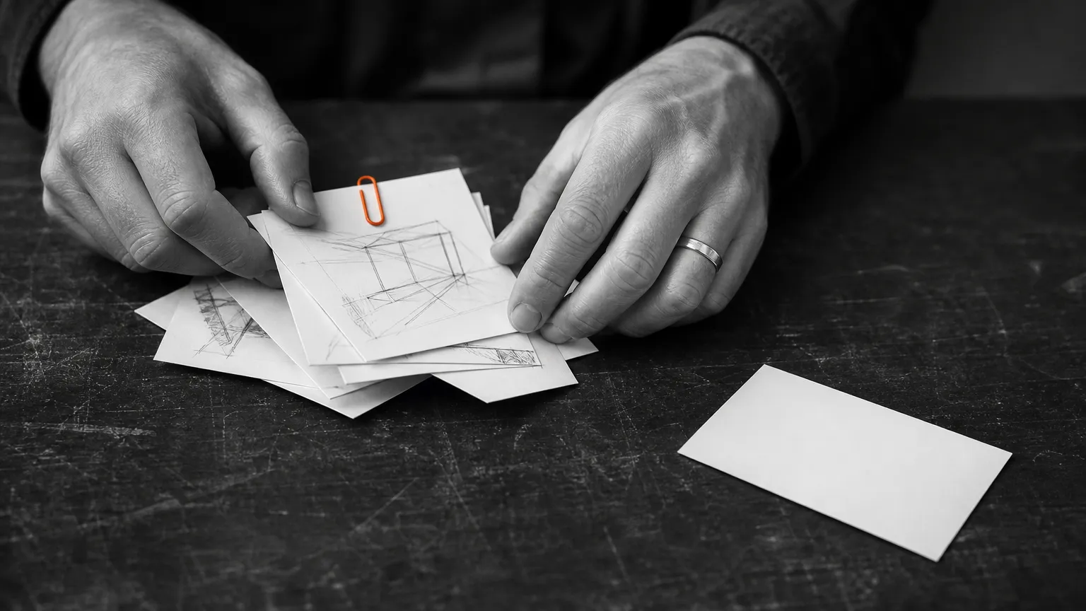 Des fragments d'idées laissés à décanter avant leur assemblage