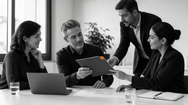 Équipe construisant un workflow ChatGPT réutilisable