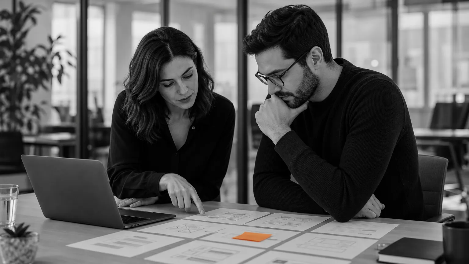Collègues transformant une conversation en workflow d'équipe